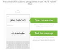 Instructions to sign up for RCHS parent texts. 